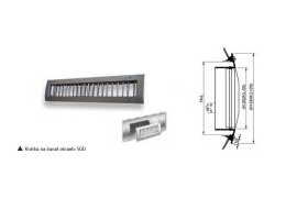 Kratka na kanały okrągłe ocynkowane SGD 425x75