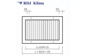 Kratka wentylacyjna ścienna z kierownicami pionowymi KSV 1025/225